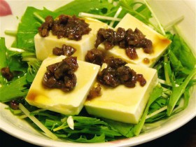 水菜と豆腐のサラダ2種-1-2015.7.23