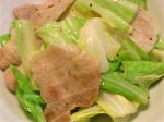 豚バラ肉とキャベツの塩炒め-2016.8.25