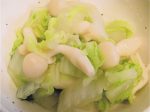 白菜とブナピーの煮びたし-2016.10.7