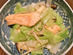 鮭とキャベツのさっぱり炒め-2017.9.30
